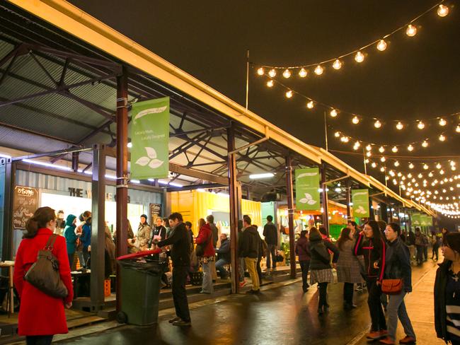 Winter Night Market at Queen Vic Market.