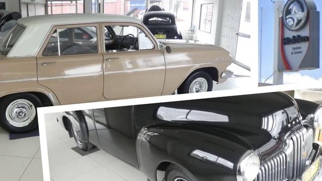 Tenterfield will see the end of an era in the rare Sexton and Green auction, with classic models like the original condition 1964 Holden EH Sedan (top) and 1953 Fully restored Holden FX Sedan (bottom) go under the hammer. Credit: Grays/ Sexton and Green