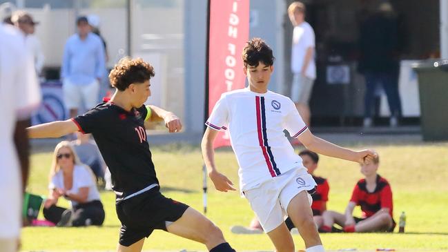 GPS First XI football between Brisbane State High and Gregory Terrace. Saturday May 27, 2023. Picture courtesy of George Galanos.