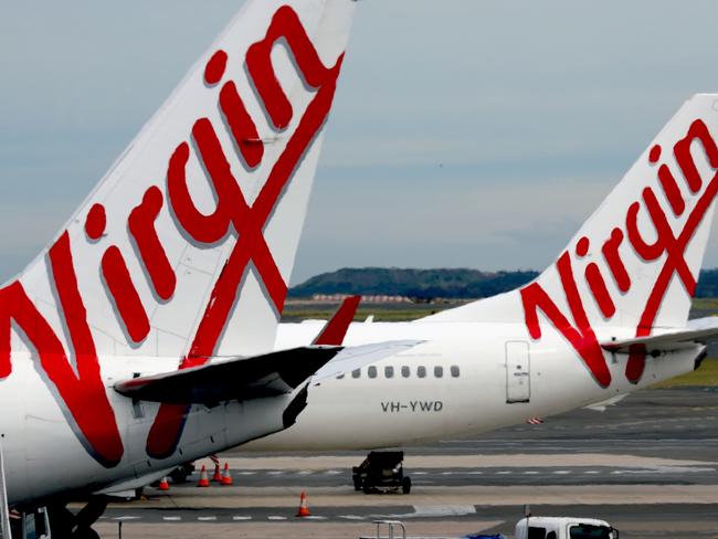 SYDNEY, AUSTRALIA - NewsWire Photos - SEPTEMBER 09, 2022: General generic editorial stock image of Virgin airplane at Sydney Domestic Airport. Picture: NCA NewsWire / Nicholas Eagar