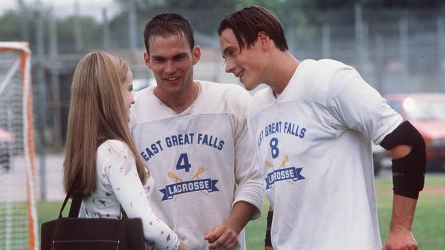 Scott as Steve Stifler in American Pie alongside co-stars Mena Suvari and Chris Klein.