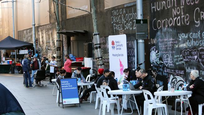 The homeless issue has continued to divide opinion in Sydney. Picture: Richard Dobson