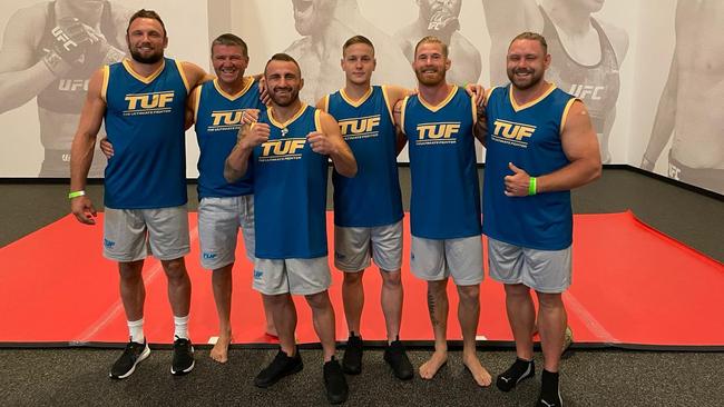 UFC featherweight champ Alex Volkanovski &amp; team in Las Vegas for filming of The Ultimate Fighter.