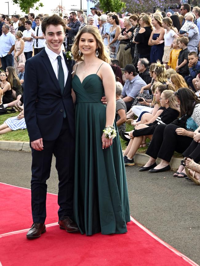 Highfields State Secondary college formal at Highfields Cultural Centre. Sarah Maunder and Matt O'Dea.