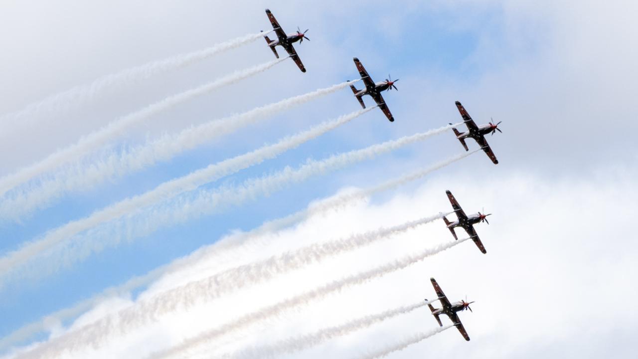 The Roulettes rely on eyesight for their aerobatic display. Picture: RAAF