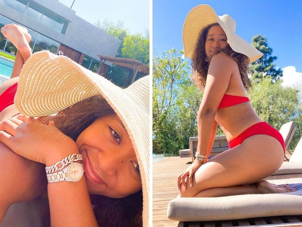 Naomi Osaka posts beautiful pictures in red on the beach