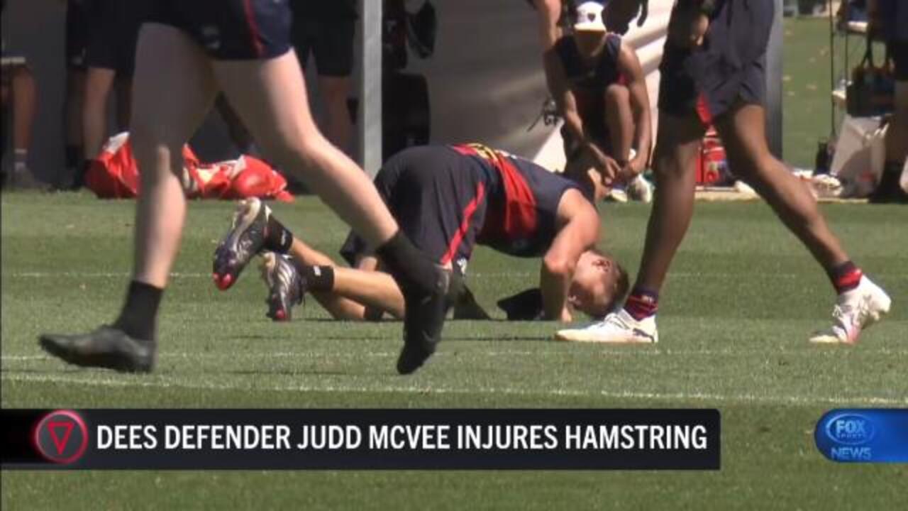 McVee training injury caught on camera