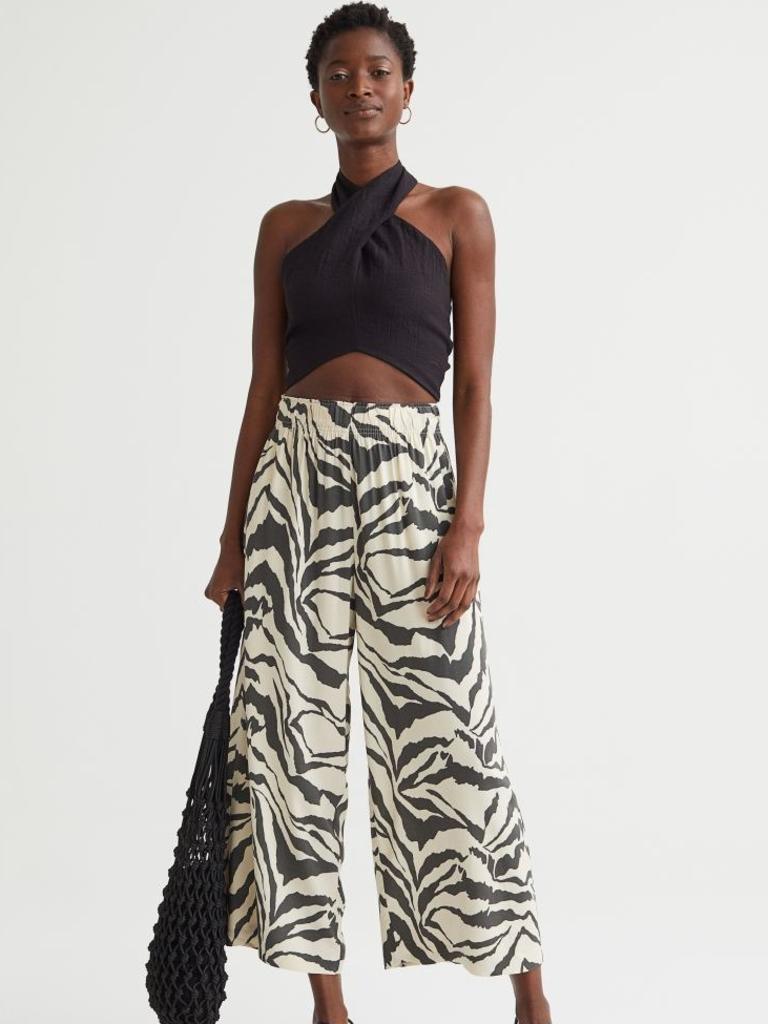 Pull-on wide leg pants in Lyocell - Women