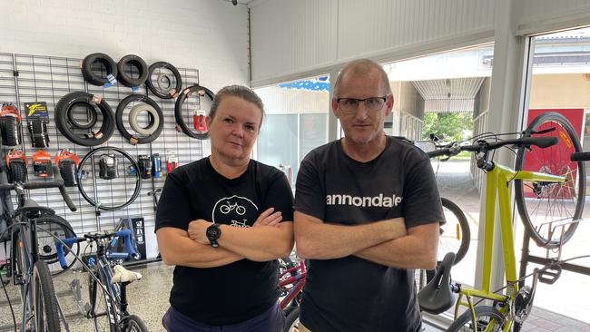 Rachel and Jason Sipple from Just Ride Cycles in East Lismore.