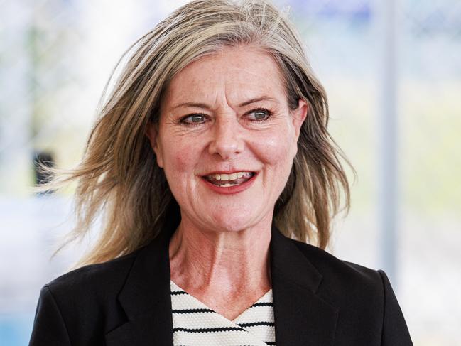 MELBOURNE, AUSTRALIA - Newswire Photos November 6, 2024: Minister for Planning Sonya Kilkenny during a press conference at the site of the Gurner Group new development in Docklands called Elysium Fields. Picture: NewsWire / Aaron Francis