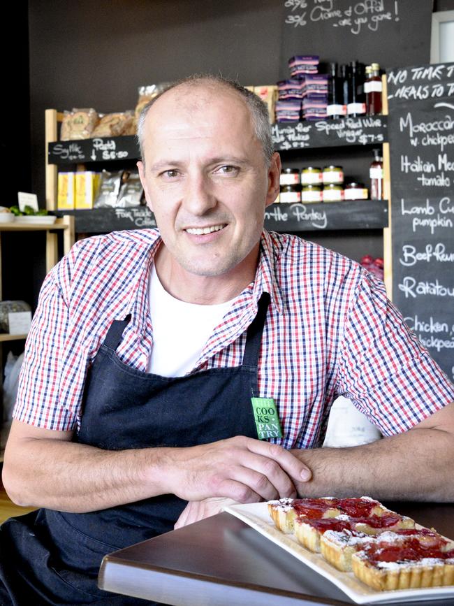 The Cooks Pantry’s chef James Bodroghy at his Grange shop in 2009. Picture: Russel Millard