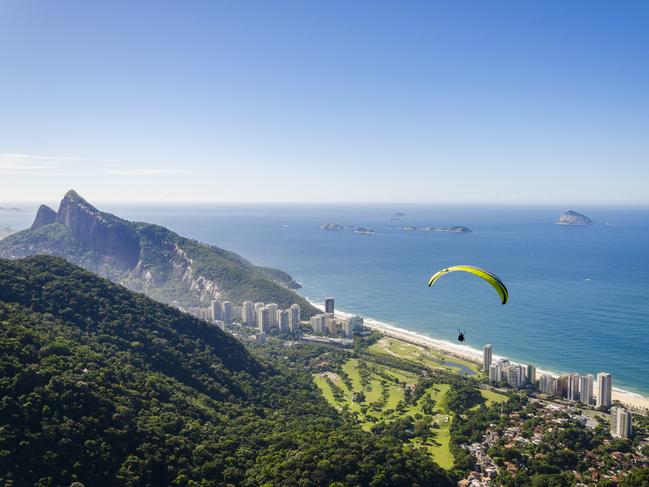 PARAGLIDE IN RIO DE JANEIRO, BRAZIL
                   Rio de Janeiro, Brazil has to be one of the world’s prettiest places to paraglide. Take off from a nearby mountain, with an instructor flying tandem so you can relax and enjoy the experience. Spot iconic city sights Copacaba Beach, Pedra da Gavea and 2 Brothers Hill from above.