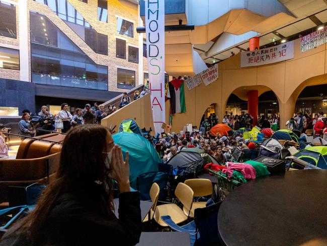 Melbourne University says the protesters crossed a line with their occupation of the Arts West Building. Picture: Jason Edwards