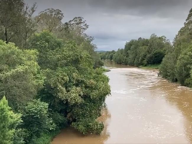 The Mary River in Gympie from Kidd Bridge - a flood watch has been issued on the Mary River.