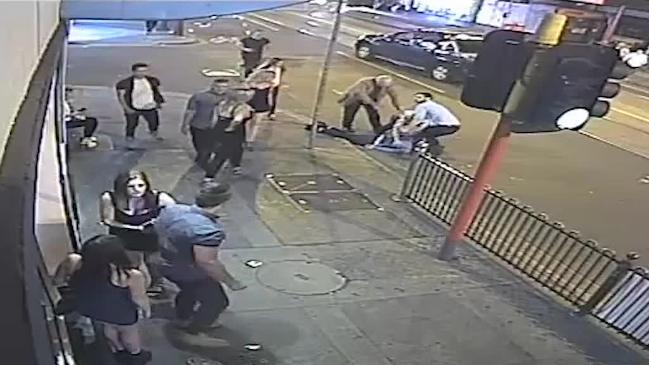 Coward-punch thug's brutal attack.