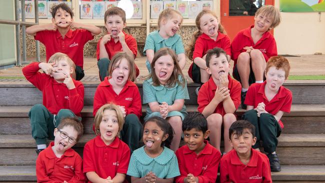 Bellaire Primary School Prep TM Back row L - R: Zachary Basu, Leonard Reed, Maya Allardyce, Evie Friel, Aidan Ball, Middle row L - R: Fergus Maddrell, Sharlee Chapman, Macy Van Dijk-Trait, Xavier Kiss, Henry Shelton Front row L - R: Harper Backwell, Hamish Ilyine, Tashia Abeyrathna, Imira Kumbure Gedara, Hamza Azam