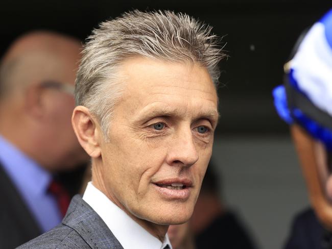 KEMBLA GRANGE, AUSTRALIA - NOVEMBER 20: Mark Newnham looks on after winning race 3 the Canadian Club Benchmark 78 Handicap with Dragonstone during Sydney Racing at Kembla Grange Racecourse on November 20, 2021 in Kembla Grange, Australia. (Photo by Mark Evans/Getty Images)