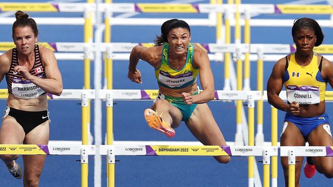 Australian Michelle Jenneke during her heat. Picture: Michael Klein