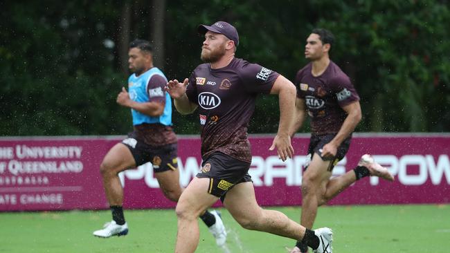 Controversial NRL forward Matt Lodge was in the running for the Broncos’ vacant captaincy. Picture: Peter Wallis.