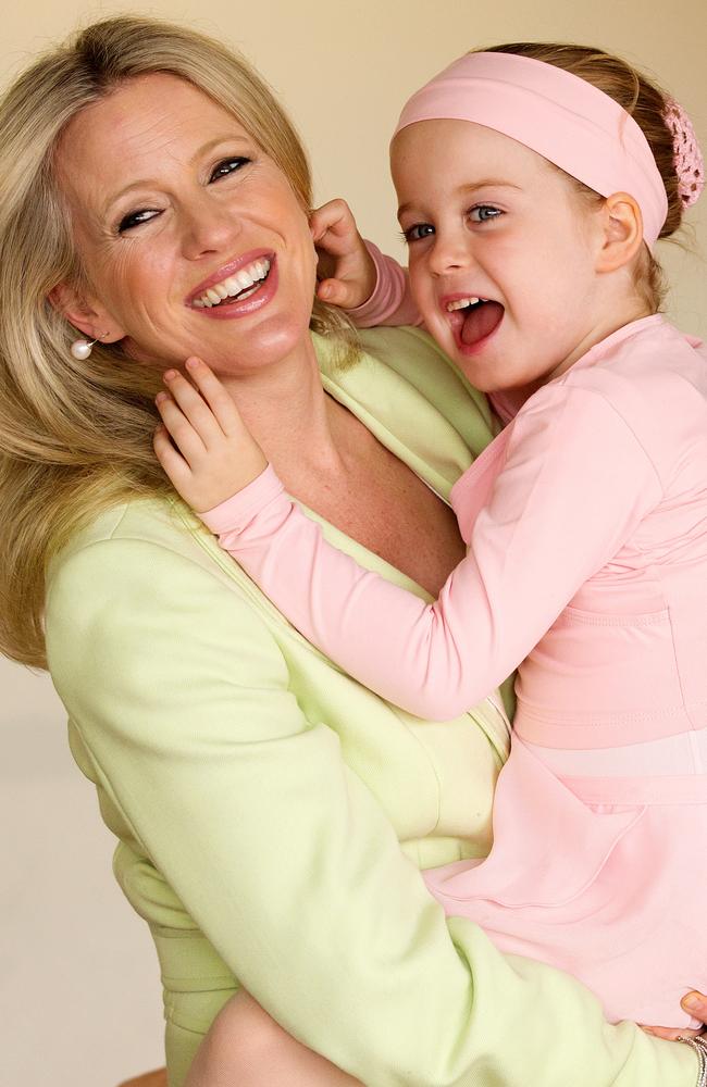 Chloe Shorten with five-year-old daughter Clementine. Picture: Mark Stewart