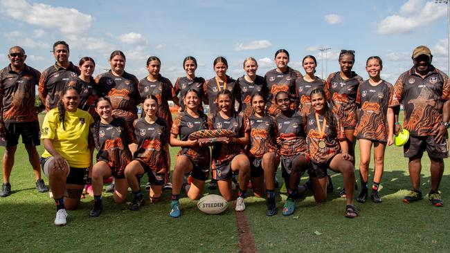 Under 18 Women’s at the 2024 Deadly Cup Carnival between the Indigenous All Stars and Territory All Stars. Picture: Pema Tamang Pakhrin