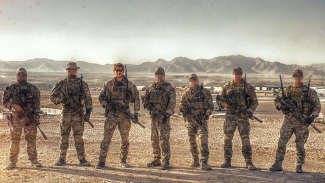 Andrew Hastie, third from left in Afghanistan in 2013.