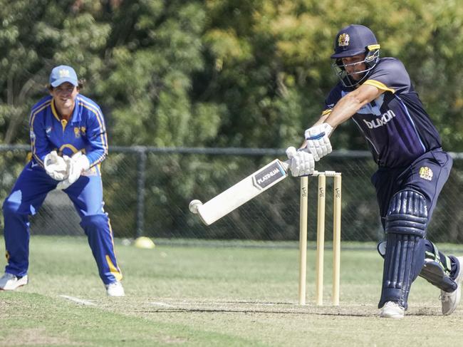 VSDCA: Ormond’s Cormac Hassett waits, Brighton’s Peter Cassidy misses. Picture: Valeriu Campan