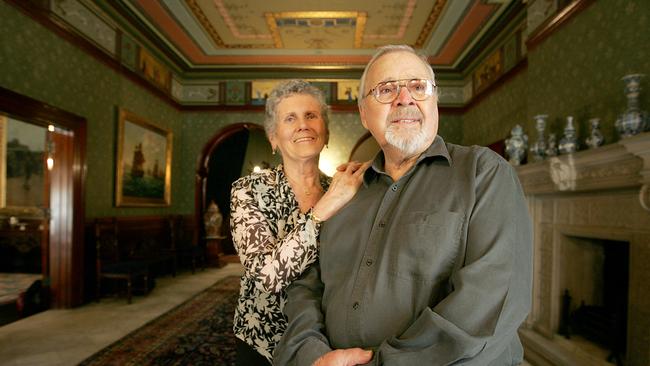 Doug and Greta Moran at home in 2004.