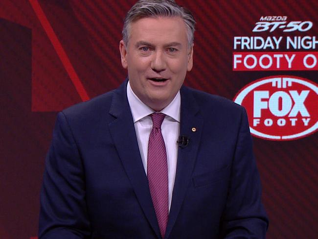 Eddie McGuire on Fox Footy - before and afterPICTURE: Supplied / Fox Footy