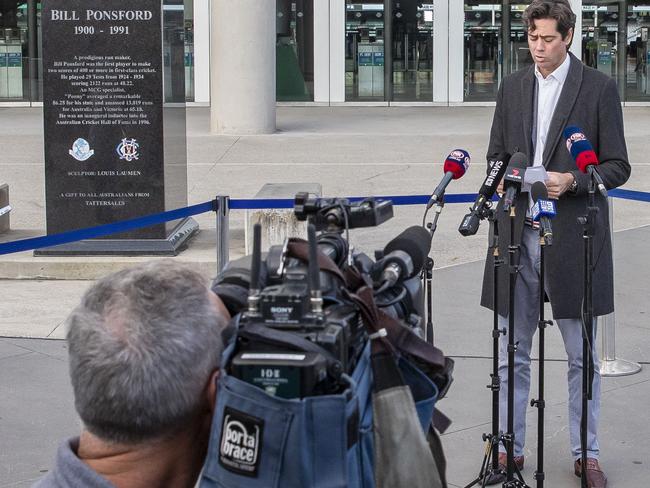 Press conference regarding covid. AFL Chief Executive Gillon McLachlan will be available to media today. Picture: Tim Carrafa