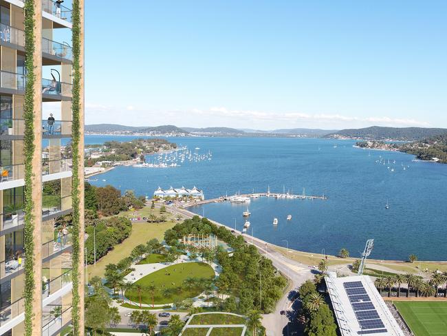 Artists impressions of the view from the Leagues Club towers. Picture: Grant Leslie Photography