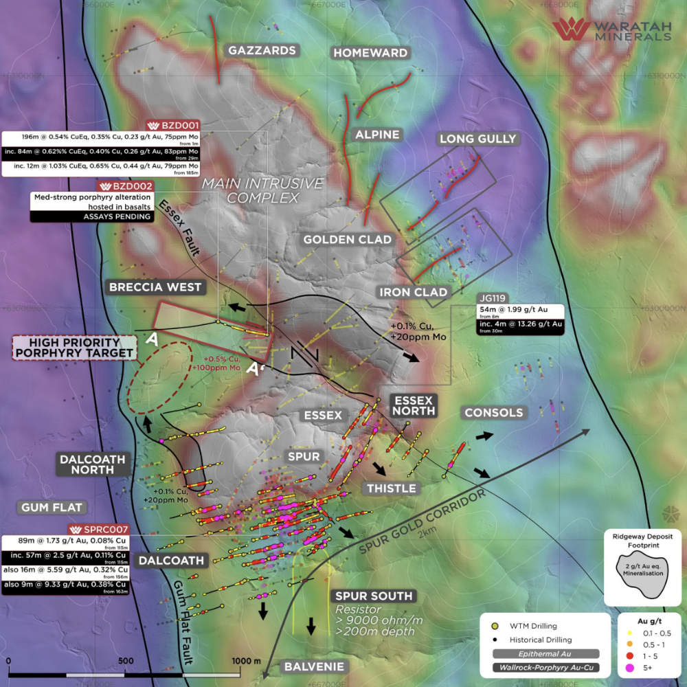 The Spur copper-gold project. Pic: Waratah Minerals