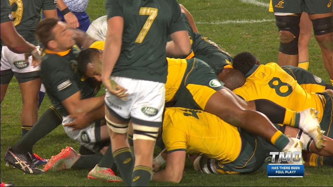 Taniela Tupou was yellow carded for a cleanout midway through the second half.