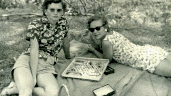 Joan Doherty (left) with Evdokia Petrov on their Queensland holiday.