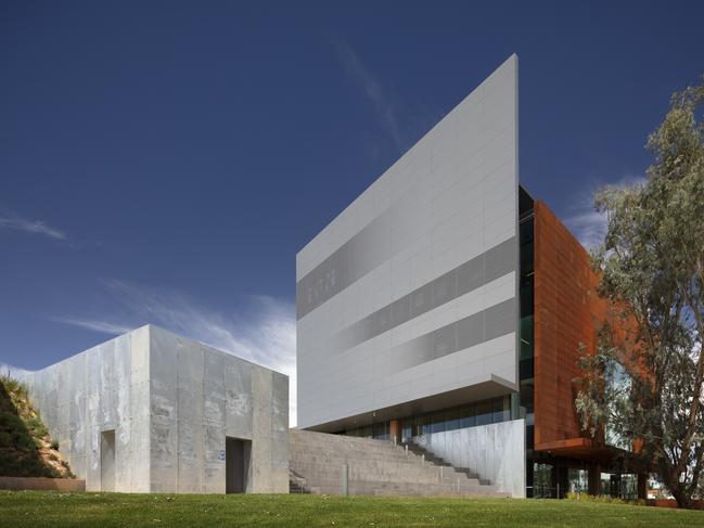 Denton Corker Marshall’s new SAM building features a modern interpretation of the veranda. Picture: John Gollings Photography