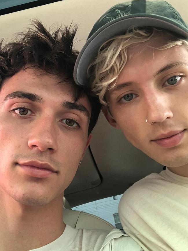 Troye Sivan (right) with Jacob Bixenman. Picture: Instagram