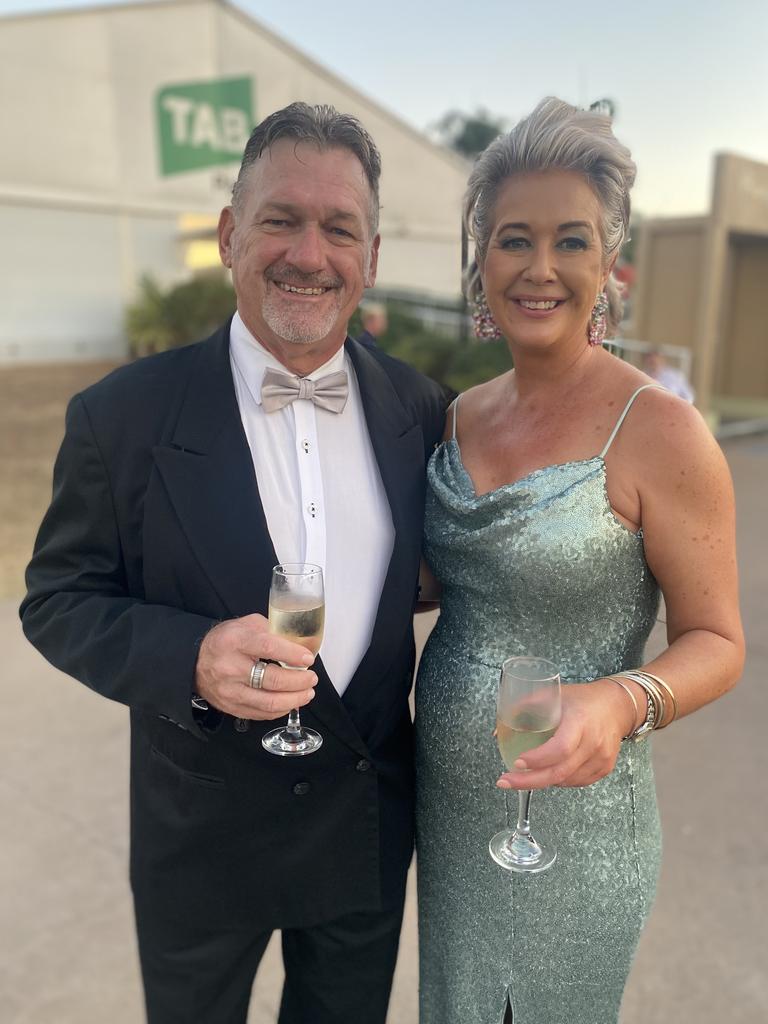 Peter Dummett and Kirrily Freson enjoy the 2022 Darwin Cup Gala Ball. Picture: NT News