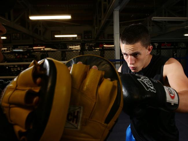 Wade Sciberras has just won a state title in kickboxing.