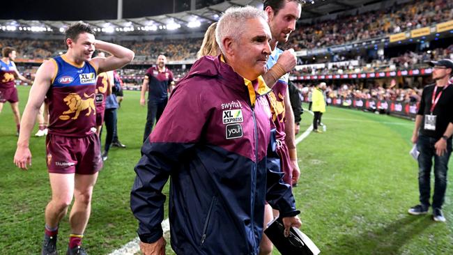 Chris Fagan was the happiest man in Brisbane last night. Picture: Getty Images