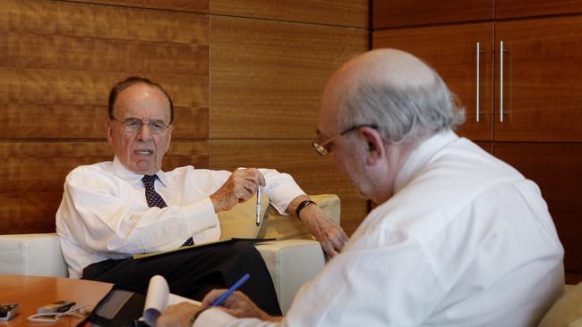 Rupert Murdoch talks to columnist Terry McCrann.