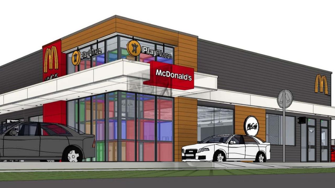 New artist designs for the proposed McDonald's restaurant on Ruthven Street in Harlaxton.