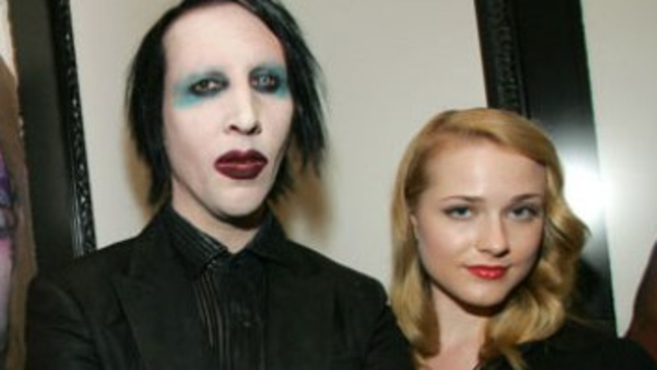 Marilyn Manson and Evan Rachel Wood began dating in 2007 and were engaged in 2010, but split later that year. Picture: Getty Images.