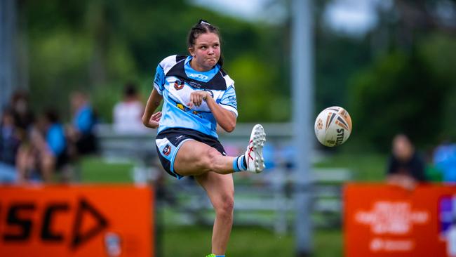 Northern Sharks' Ayesha Kay has captained her side in 2023. Picture: Patch Clapp / NRL NT