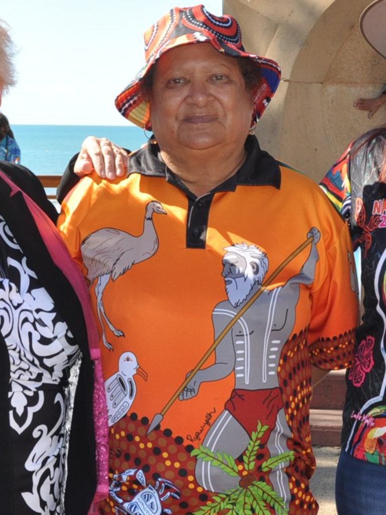 Member for Capricornia Michelle Landry and Member for Keppel Brittany Lauga pictured with Aunty Sally Vea Vea at a NAIDOC event will present a smaller version of themselves to raise money for ICare