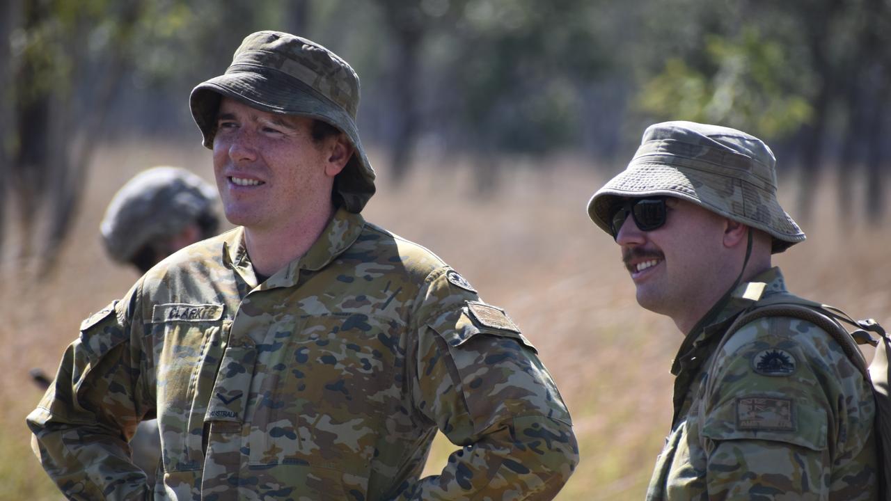 Soldiers at the launch.