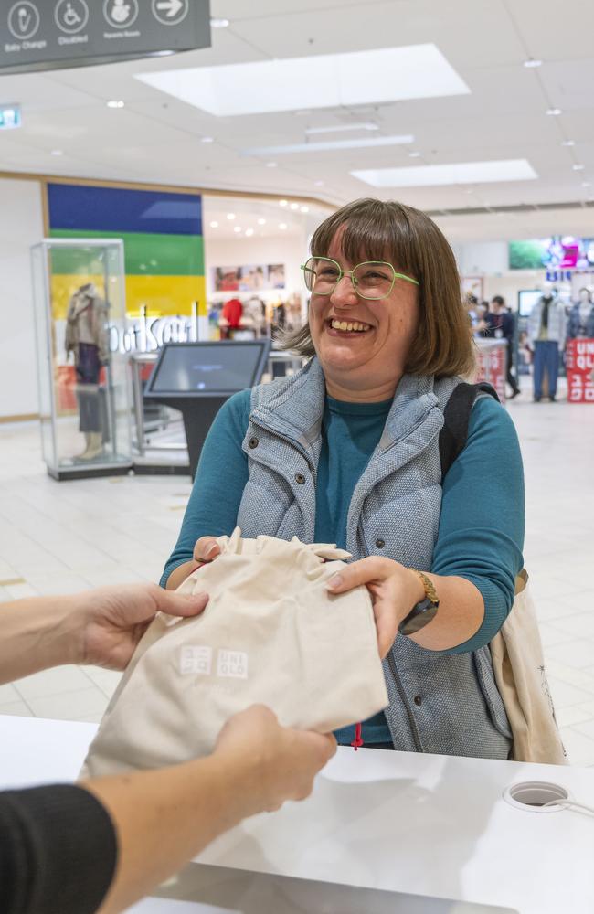 Imogen Wegman, a customer at the Uniqlo pop-up store at Eastlands. Picture: Caroline Tan