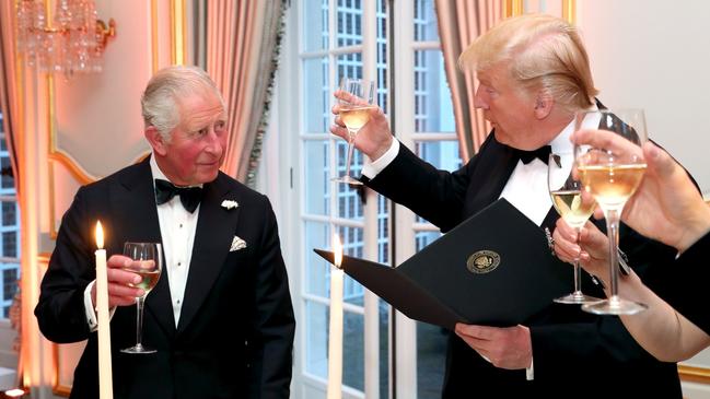 Trump with Charles, then the Prince of Wales, during his first state visit in 2019. He has since been invited to a second. Picture: Chris Jackson/Reuters