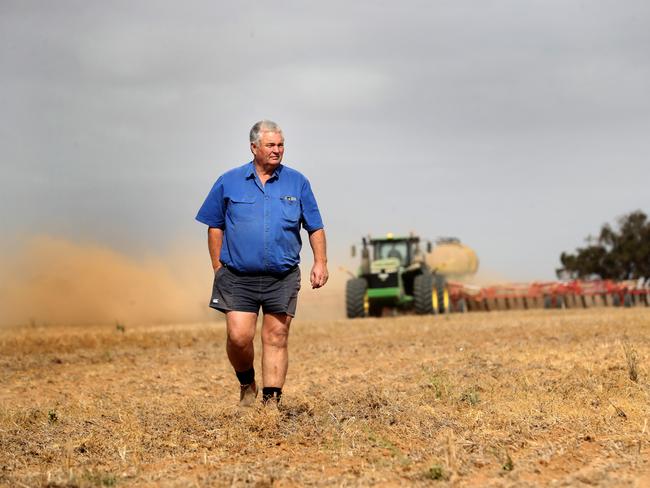 26/04/2019 Crop farmer Craig Henderson who is sowing oats on his property at Berriwillock in Victoria.Picture: David Geraghty / The Australian.