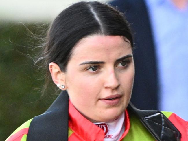 MELBOURNE, AUSTRALIA - MAY 15: Jaylah Kennedy after riding Heart of Glass to win Race 4, the Sportsbet Photo Finish Refund Handicap,  during Melbourne Racing at Sandown Hillside on May 15, 2024 in Melbourne, Australia. (Photo by Vince Caligiuri/Getty Images)