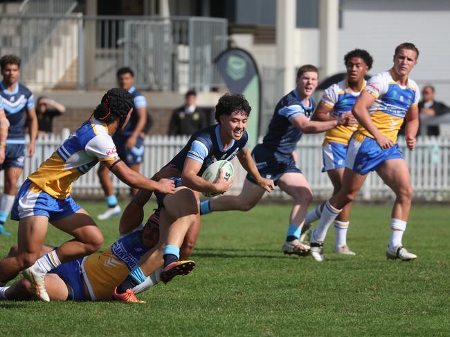 Pictured is The Peter Mulholland Cup at Ringrose Park, Wentworthville today. Patrician Brothers Blacktown v Matraville SHS. Picture: Tim Hunter.